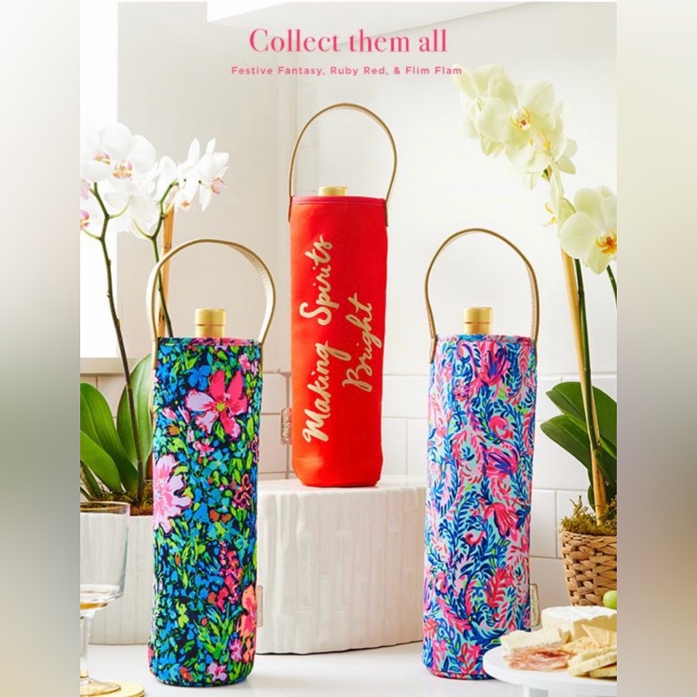 Lilly Pulitzer Wine Bag, Festive Fantasy, Hostess Gift - Picture 5 of 12